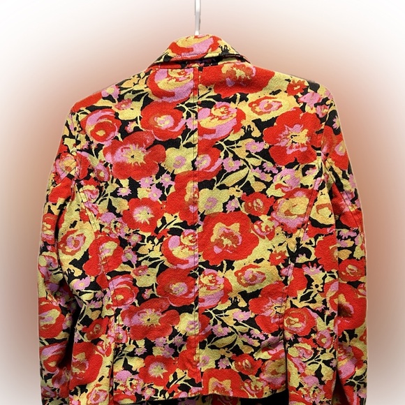 Isaac Mizrahi for Target Red and Pink Floral Blazer XL - Vintage Retro Vibe - Picture 2 of 4